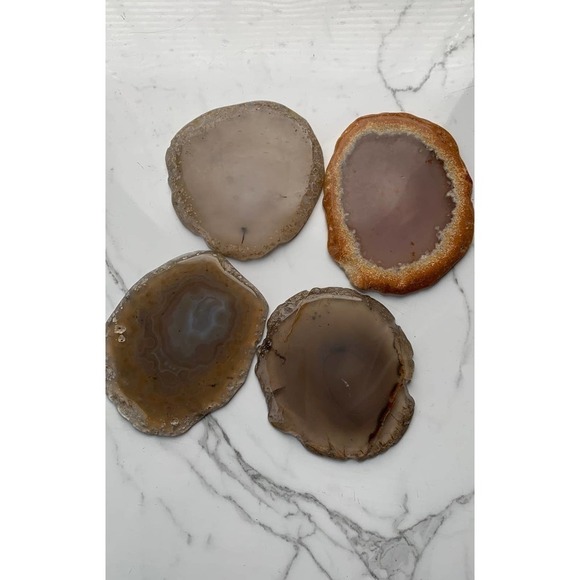 Cocus Pocus Set of four natural‎ agate coasters - Picture 1 of 7